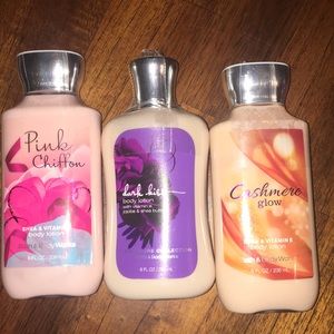Bath and body works lotions and set